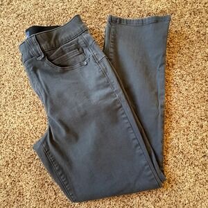 Democracy Womens Pants 10P Gray Absolution Straight Leg Stretch Twill Petite